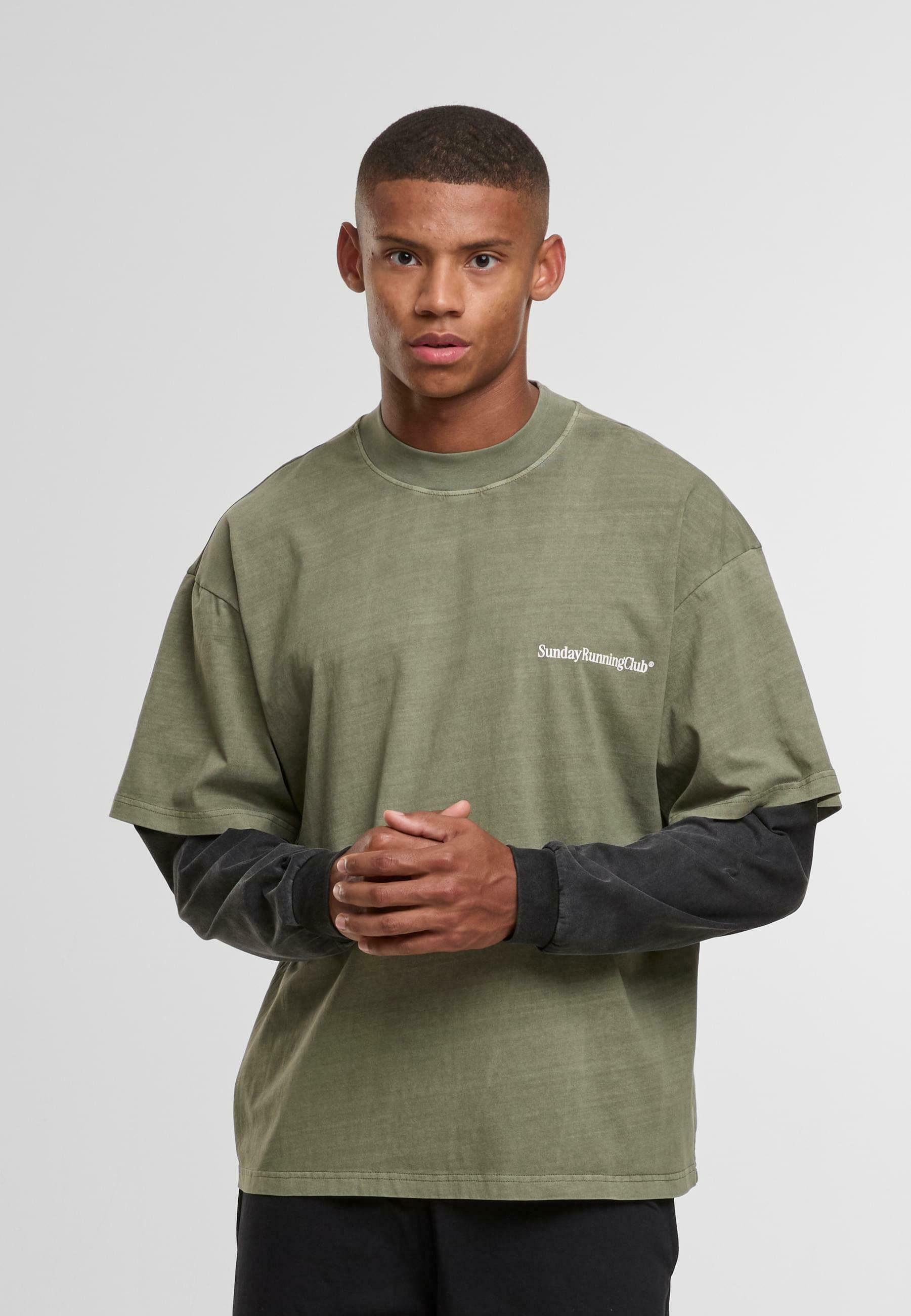 Another Cotton Lab DOUBLE LAYER - Long sleeved top - green - Zalando