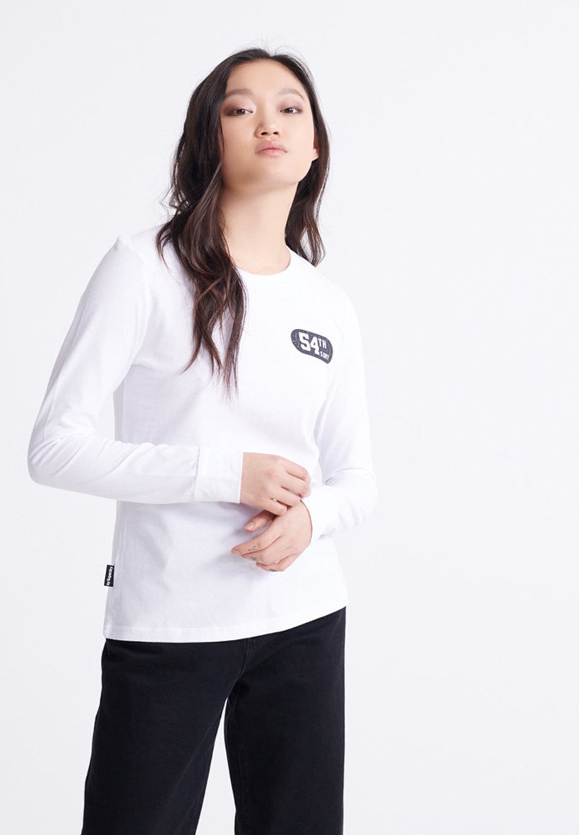 Superdry Ol Essential LS Top Maglia a Maniche Lunghe Donna