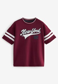 Next SHORT SLEEVE GRAPHIC 3 PACK STANDARD - T-shirt med print - berry navy green varsity