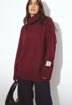 OVERSIZED TURTLE NECK  - Pullover - burgundy