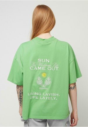 FLORA HEAVY TEE - T-shirt con stampa - washed peppermint green