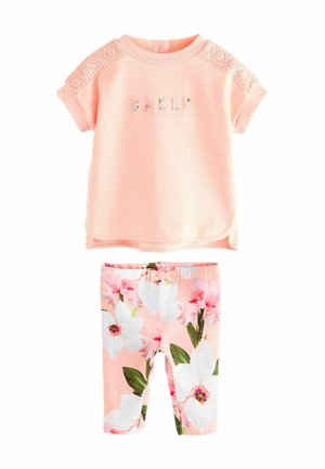REGULAR FIT - AND FLORAL SET - Marškinėliai su spaudiniu - peach pink