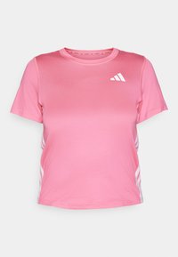 TRAIN ESSENTIALS 3STRIPES WORKOUT - Sports T-shirt - pink fusion/white