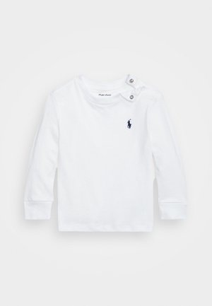 COTTON JERSEY LONG SLEEVE T SHIRT - Långärmad tröja - white