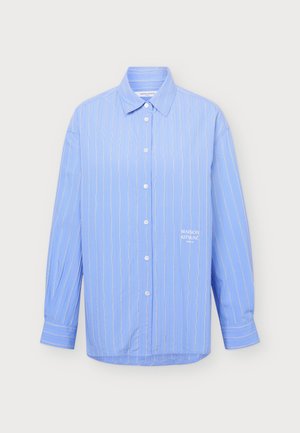 Maison Kitsuné, STRIPED BOYFRIEND SHIRT - Риза с копчета - ocean blue