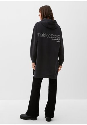 MIT RÜCKENPRINT - Kapuzenpullover - schwarz