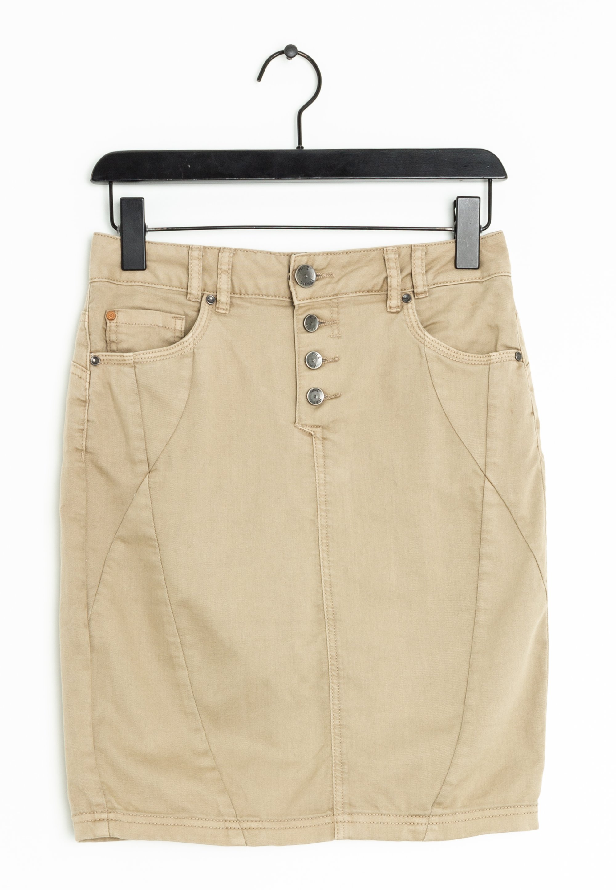 PULZ Denim skirt beige (Pre-owned) Zalando