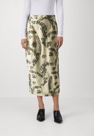 EVANNA - Pencil skirt - almond oil