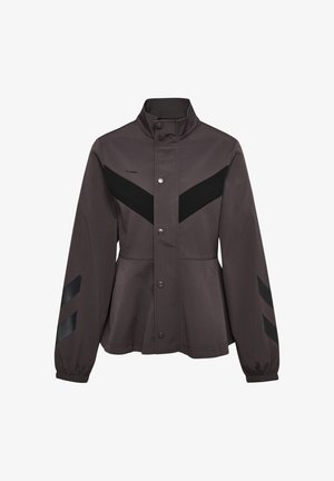 Hummel, HUMMEL HMLI-D FUNNEL NECK STRIPE JACKET - Trainingsvest - shale