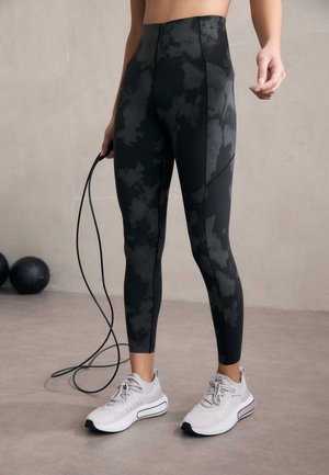 POWER ULTRASCULPT HIGH WAIST 7/8 WORKOUT LEGGINGS - Leggingek - black