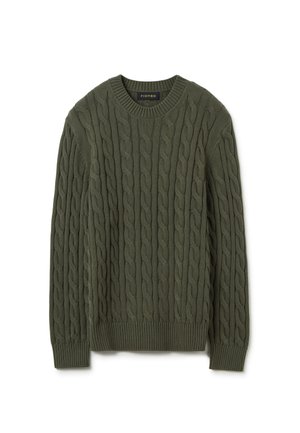 PIOMBO WITH CABLE DESIGN - Strickpullover - dark green