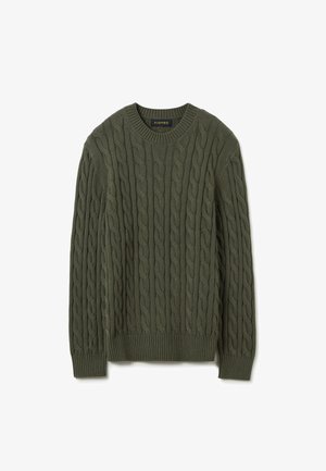PIOMBO WITH CABLE DESIGN - Strickpullover - dark green