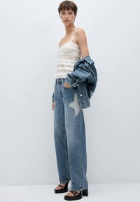 Mango Jeans straight leg - blue