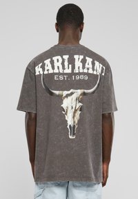 Karl Kani SMALL SIGNATURE WASHED HEAVY SKULL TEE - T-shirts med print - anthracite
