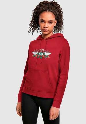 FRIENDS - FESTIVE CENTRAL PERK - Kapuzenpullover - burgundy