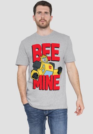 HASBRO - Print T-shirt - mottled light grey
