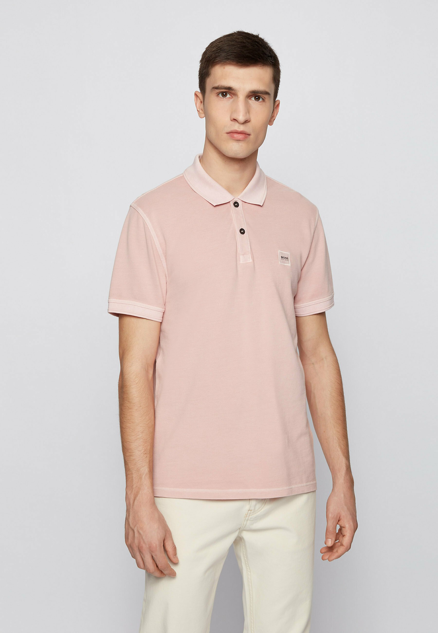 Soft pink polo shirt Clearance