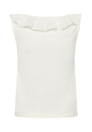 Kaffe, KADIDDE FLOUNCE TOP - Top - chalk