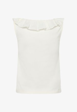 Kaffe, KADIDDE FLOUNCE TOP - Top - chalk