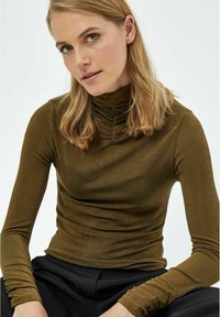 Desires DEBOB HIGH NECK LONG SLEEVE T-SHIRT - Langarmshirt - beech green st