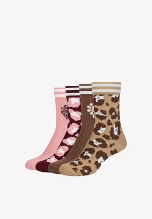 camano, SOCKEN CA-SOFT LEO 4ER PACK - Socken - travertine windsor wine