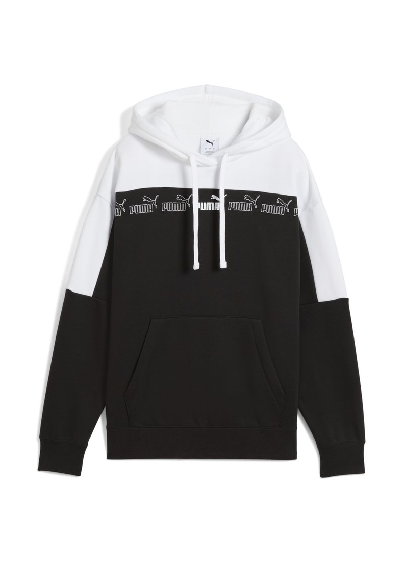 Felpa Con Cappuccio Donna VIEACTIVEWEAR: Maniche Lunghe A Blocchi Di Colore Nero-Bianco, Taglie Forti - 2