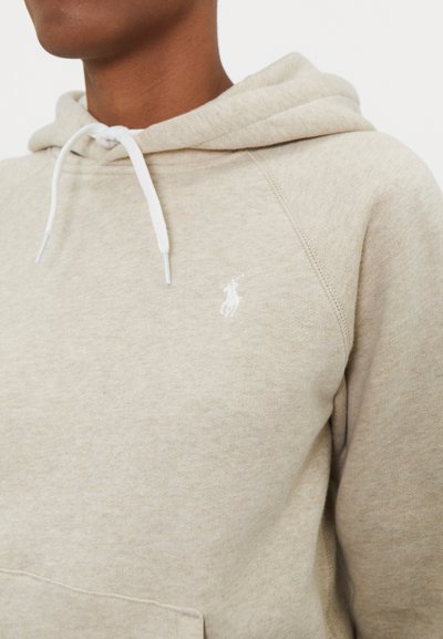 Polo Ralph Lauren SHRUNKEN FIT FLEECE HOODIE - Džemperis ar kapuci - expedition dune heather