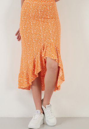 MIDI - Pencil skirt - orange