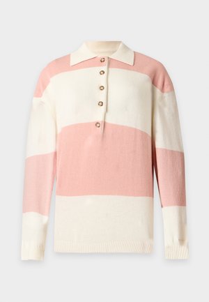GANT, BARSTRIPE  RUGGER - Striktrøje - cream
