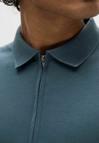 Selected Homme SLHFAVE ZIP - Polo majica - bering sea