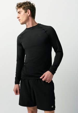 Next LONG SLEEVE TEE FIT - Bluză cu mânecă lungă - black