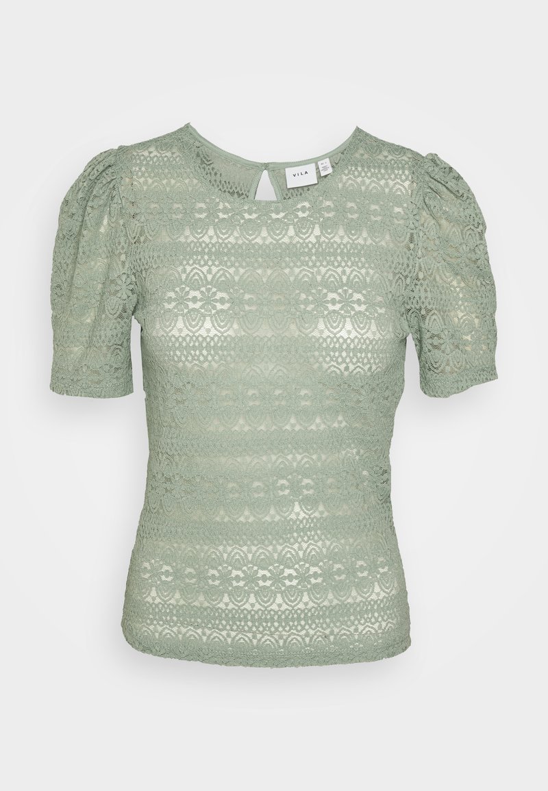 VILA VICHIKKA PUFF O NECK - Palaidinė - green milieu