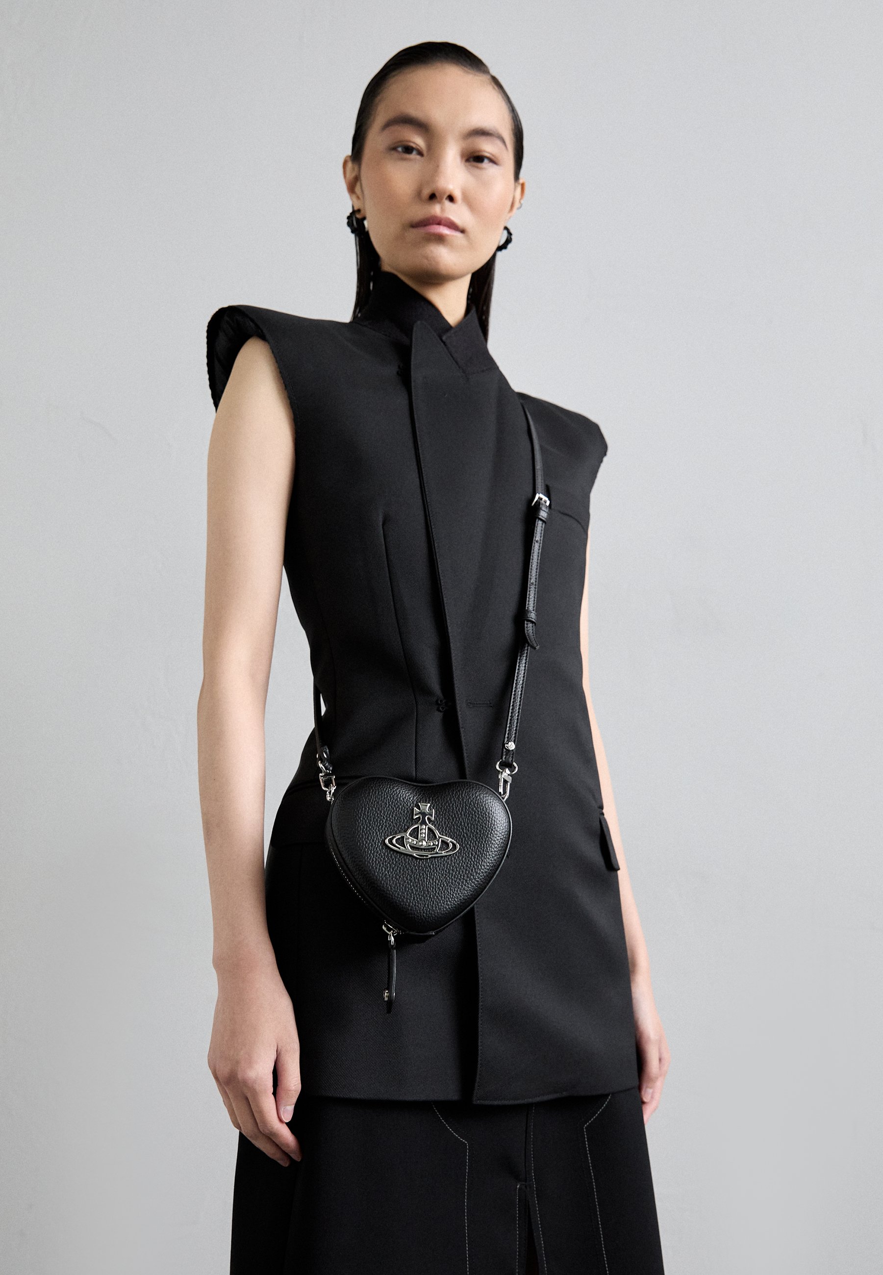 Leather Clutch Vivienne Westwood Chancery Heart Crossbody Bag