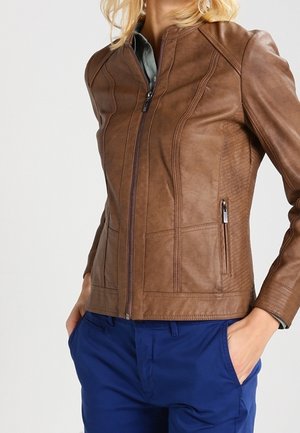 Imitatieleren jas - brown
