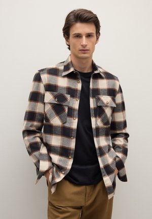 LONG SLEEVE CHECK - Camicia - beige brown