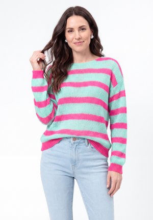 usha, Striktrøje - green stripes