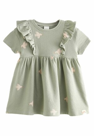 SHORT SLEEVE FRILL  REGULAR FIT - Päevakleit - green