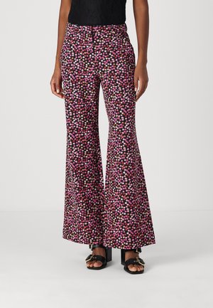 PUCK TROUSERS - Trousers - black/tawny brown