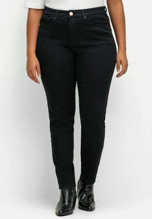 Sheego, STRETCH - Jeans Slim Fit - black denim