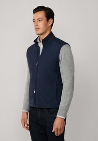 Hackett London Strukirani kaput - midnight blue