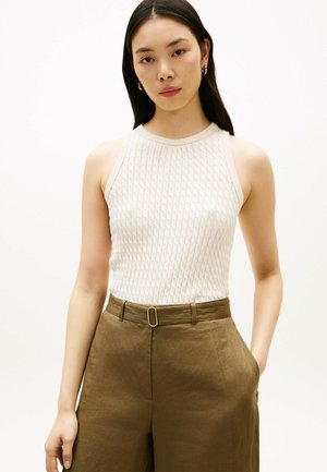 CABLE FINE SLIM  - Débardeur - heather ivory petal