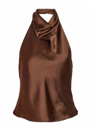 Noisy May, SLEEVELESS TOP NMBRISA SATIN - Blouse - chocolate brown