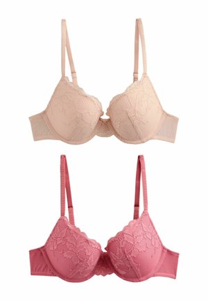 2 PACK PAD PLUNGE - Push-up podprsenka - rose/light pink
