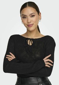 ONLY ONLMISTY STRING - Pullover - black