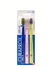 Curaprox CS 1560 TRIO PACK - Munhygien - tillbehör - dark blue  light pink light green