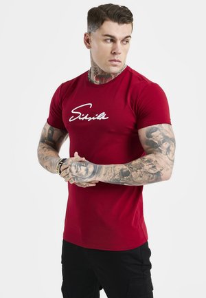 SLIM FIT - Print T-shirt - red