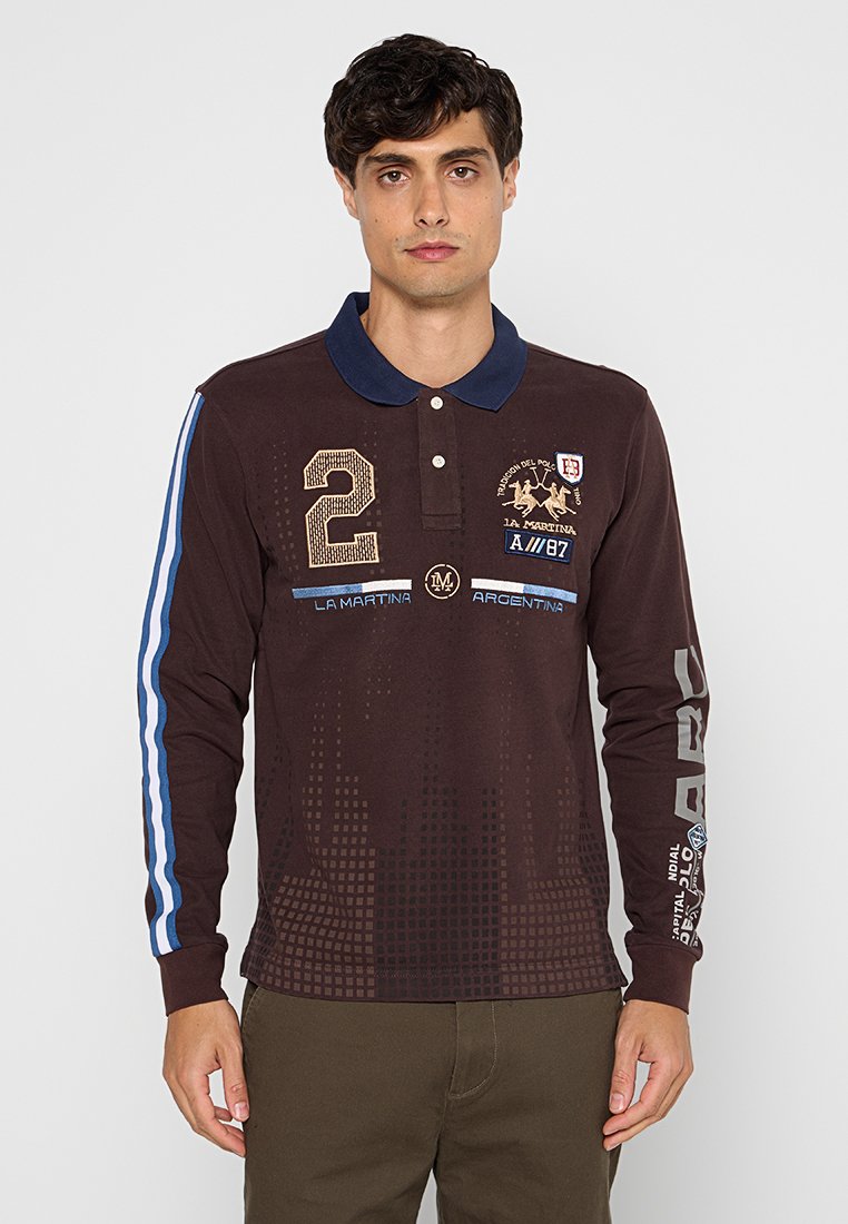 LA MARTINA Poloshirt bruin LA MARTINA Poloshirt bruin