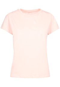 Lichtroze t-shirt met korte mouwen, gemaakt van zachte katoen, met een ronde halslijn en een klassieke snit zonder zichtbare patronen of accenten.