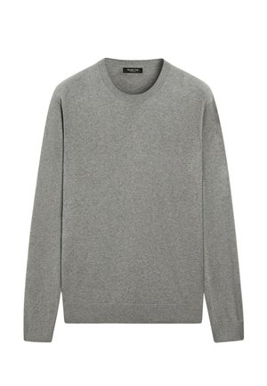 Massimo Dutti, COTTON BLEND KNIT SWEATER - Strickpullover - grey
