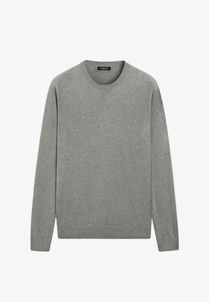 Massimo Dutti, COTTON BLEND KNIT SWEATER - Strickpullover - grey